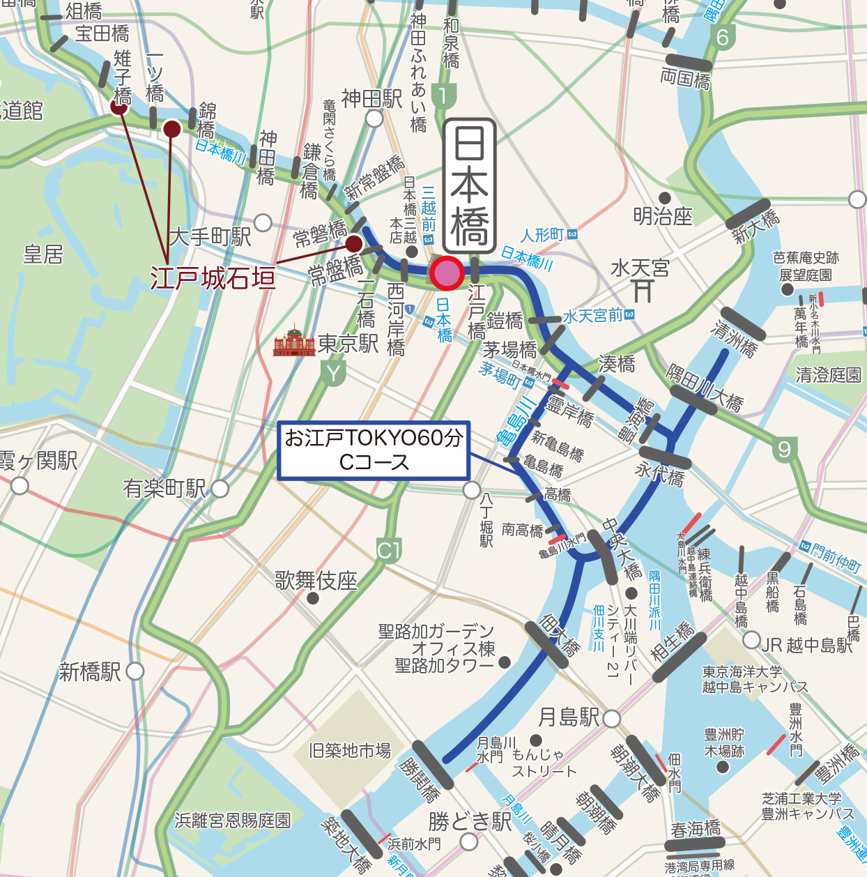 お江戸TOKYO60分 Cコース